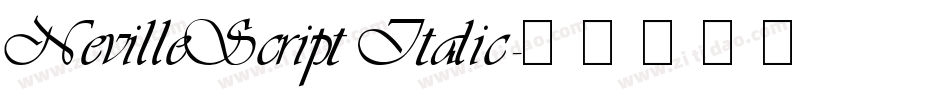 NevilleScript Italic字体转换